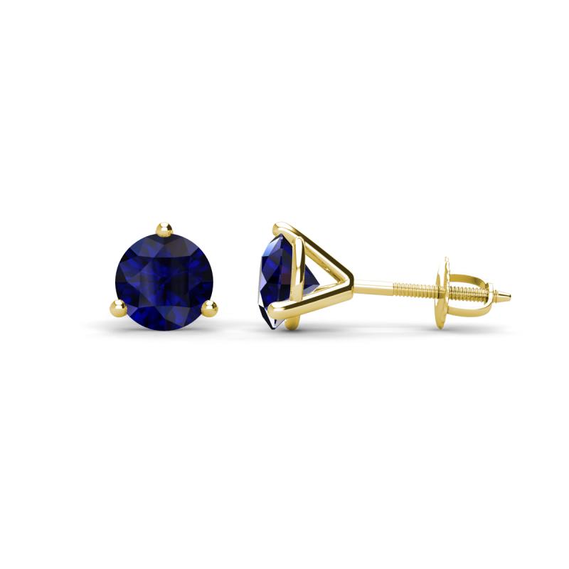 Pema Blue Sapphire (5mm) Solitaire Stud Earrings 