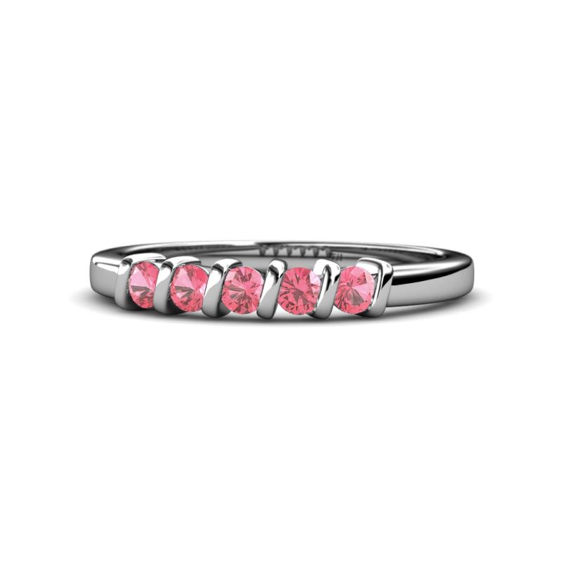 Talia Pink Tourmaline Wedding Band 