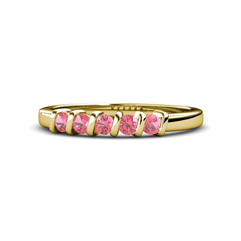 Talia Pink Tourmaline Wedding Band 