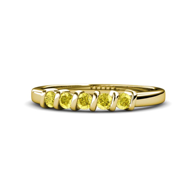 Talia Yellow Sapphire Wedding Band 