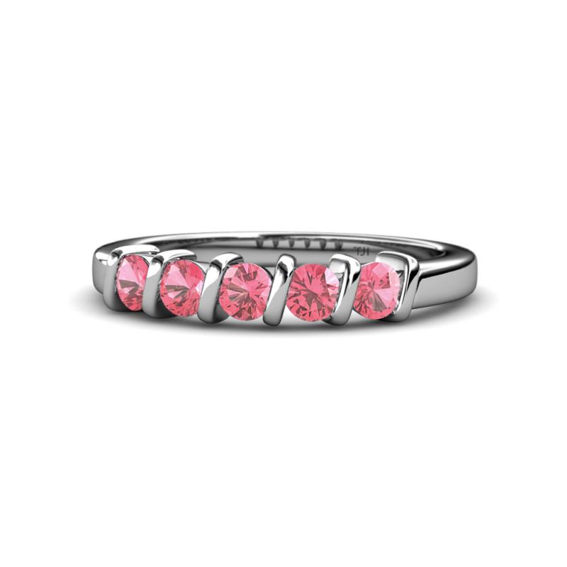 Talia Pink Tourmaline Wedding Band 