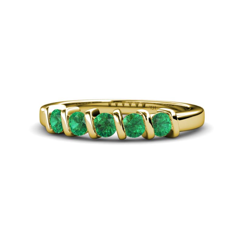 Talia Emerald Wedding Band 