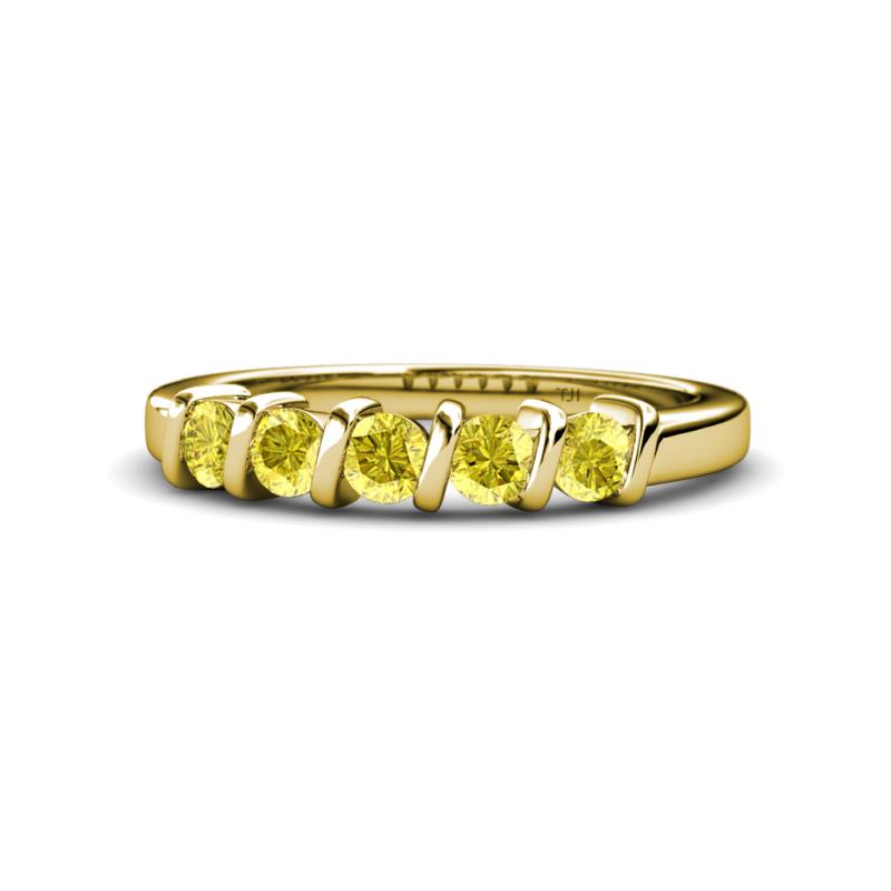 Talia Yellow Sapphire Wedding Band 