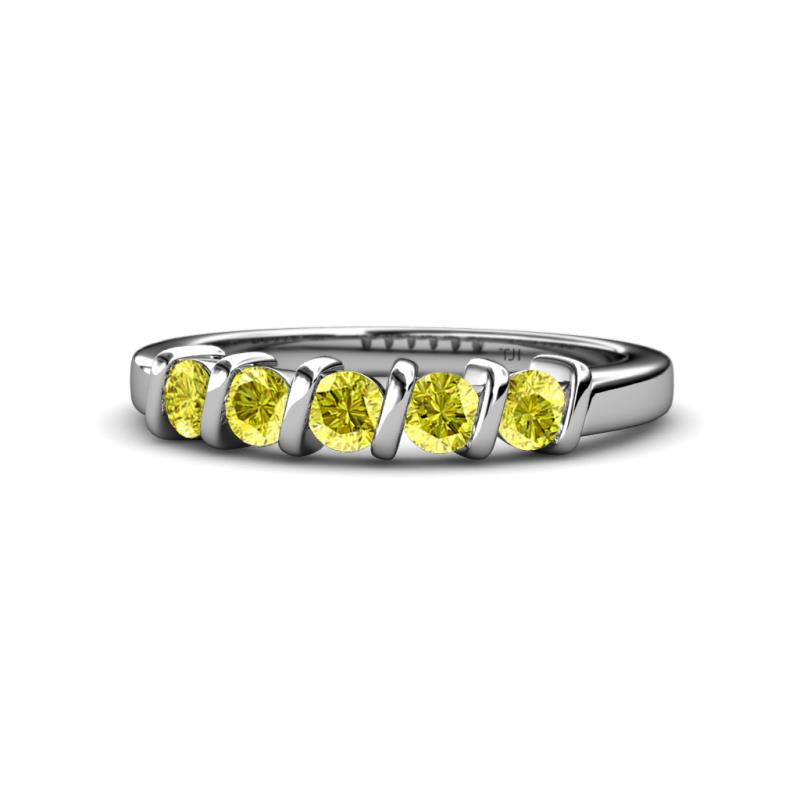 Talia Yellow Diamond Wedding Band 
