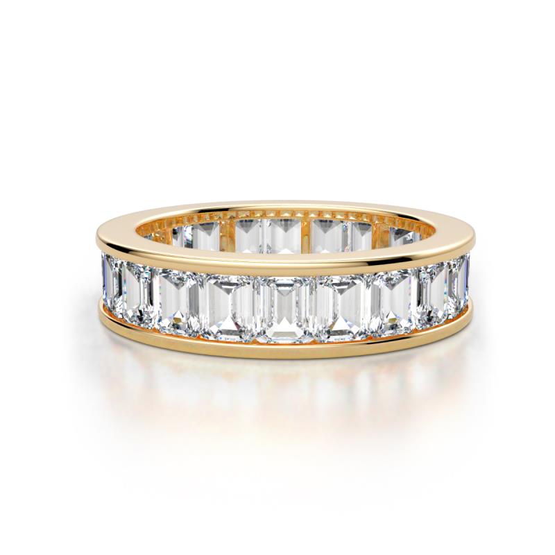 Aira 4.50 ctw Emerald Shape Lab Grown Diamond Women Stackable Eternity Band 