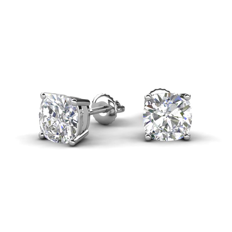 Alina 2.50 ctw IGI Certified Cushion Shape Lab Grown Diamond Four Prongs Solitaire Stud Earings 