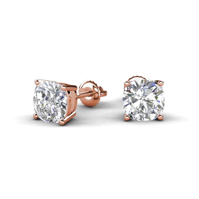 Alina 2.50 ctw IGI Certified Cushion Shape Lab Grown Diamond Four Prongs Solitaire Stud Earings 
