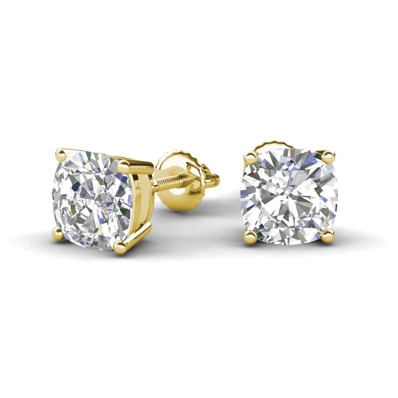 Alina 4.00 ctw IGI Certified Cushion Shape Lab Grown Diamond Four Prongs Solitaire Stud Earings 