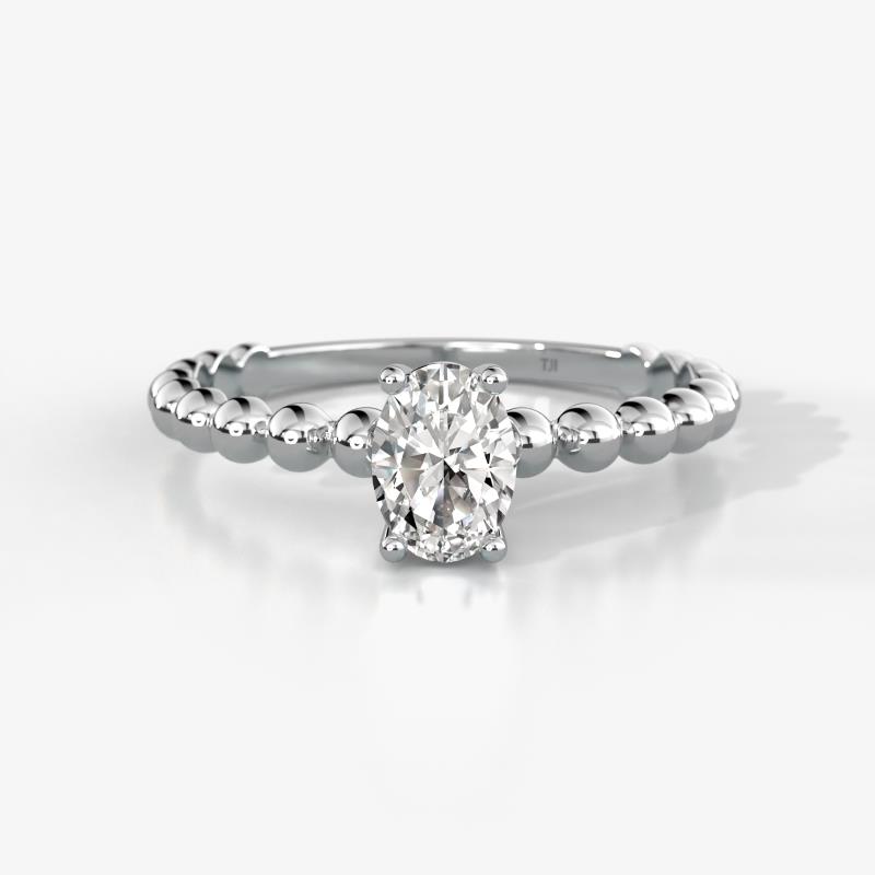 Helen Oval Cut Diamond Solitaire Promise Ring 