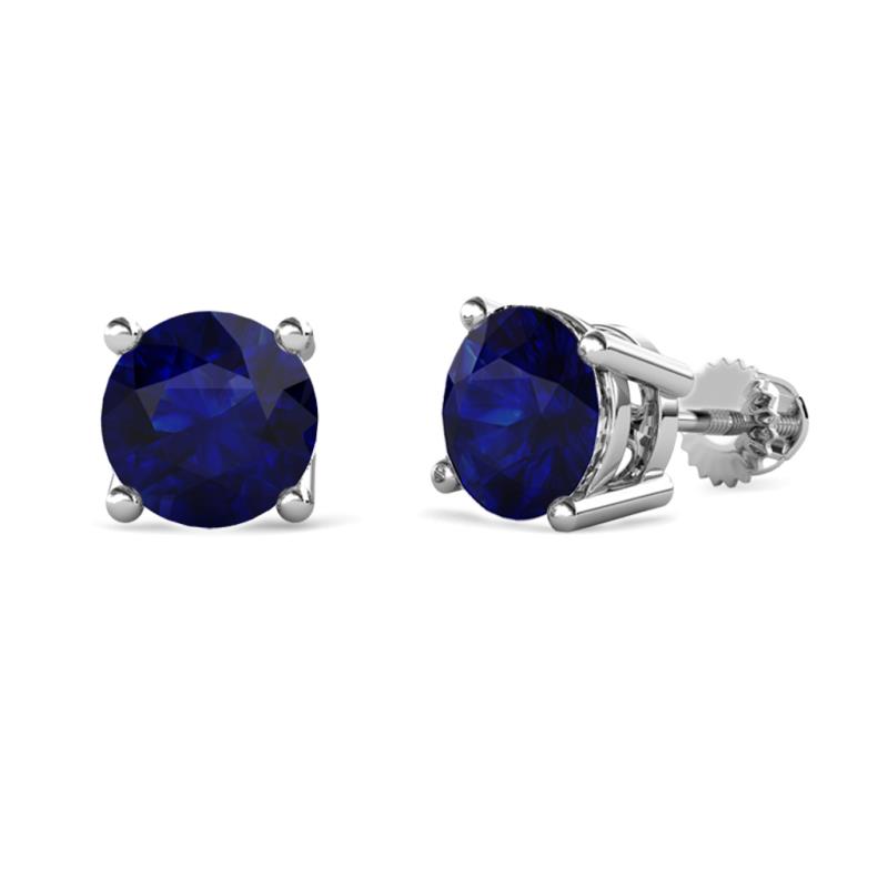 Alina Blue Sapphire (6 mm) Solitaire Stud Earrings 