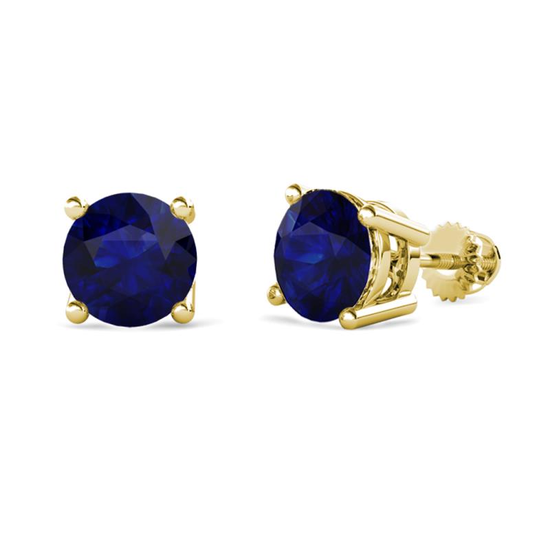 Alina Blue Sapphire (6 mm) Solitaire Stud Earrings 