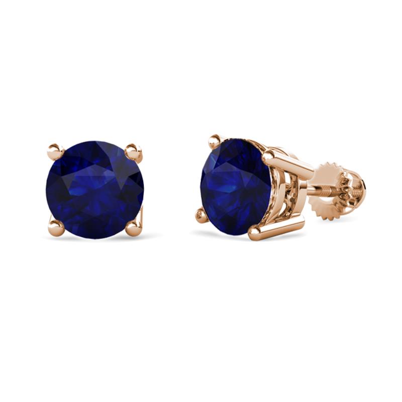 Alina Blue Sapphire (6 mm) Solitaire Stud Earrings 