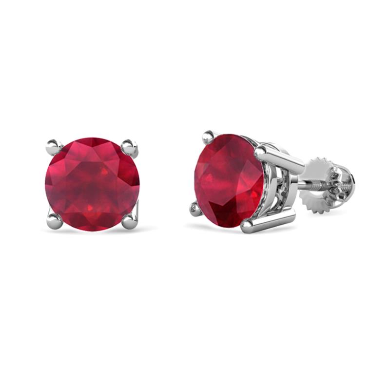 Alina Ruby (6 mm) Solitaire Stud Earrings 
