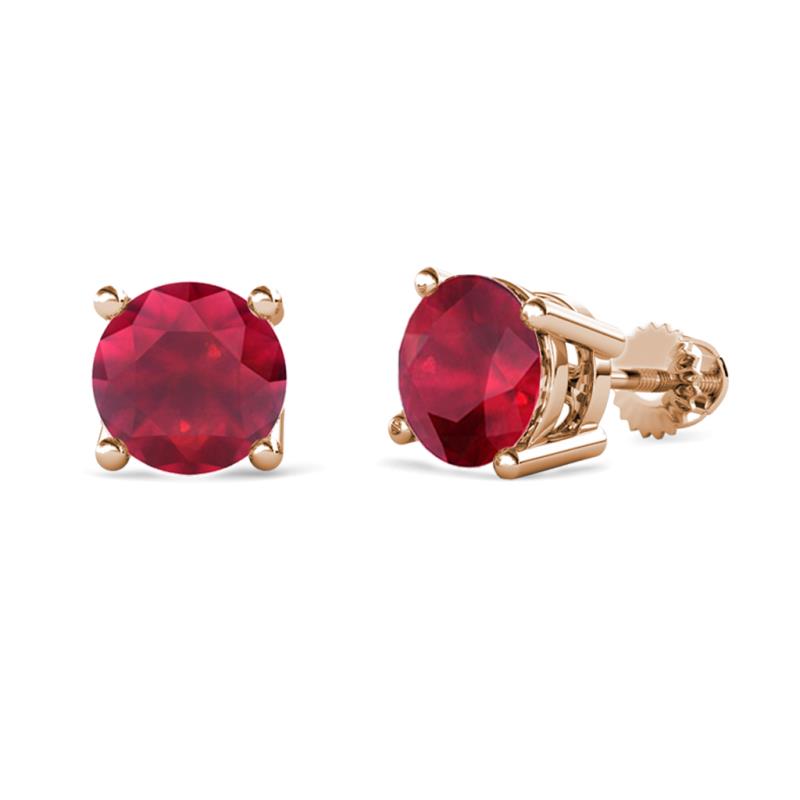 Alina Ruby (6 mm) Solitaire Stud Earrings 