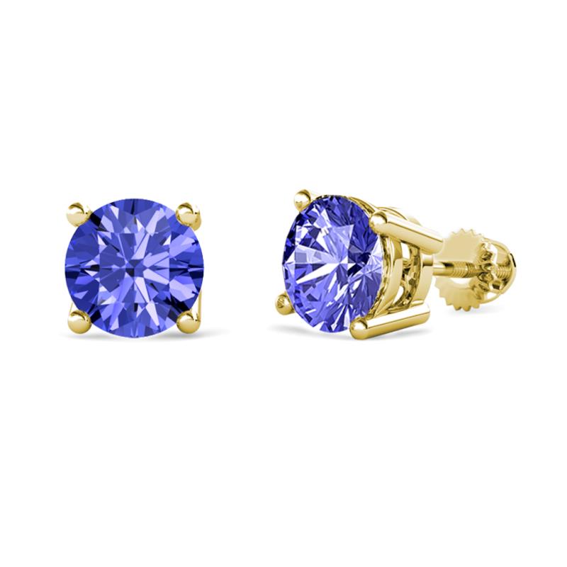 Alina Tanzanite (6.50 mm) Solitaire Stud Earrings 