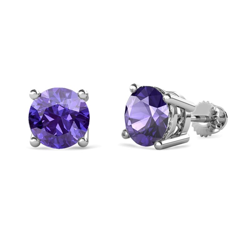 Alina Iolite (6.50 mm) Solitaire Stud Earrings 