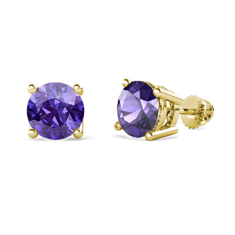 Alina Iolite (6.50 mm) Solitaire Stud Earrings 