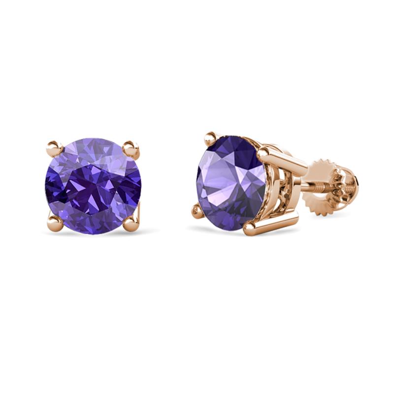 Alina Iolite (6.50 mm) Solitaire Stud Earrings 