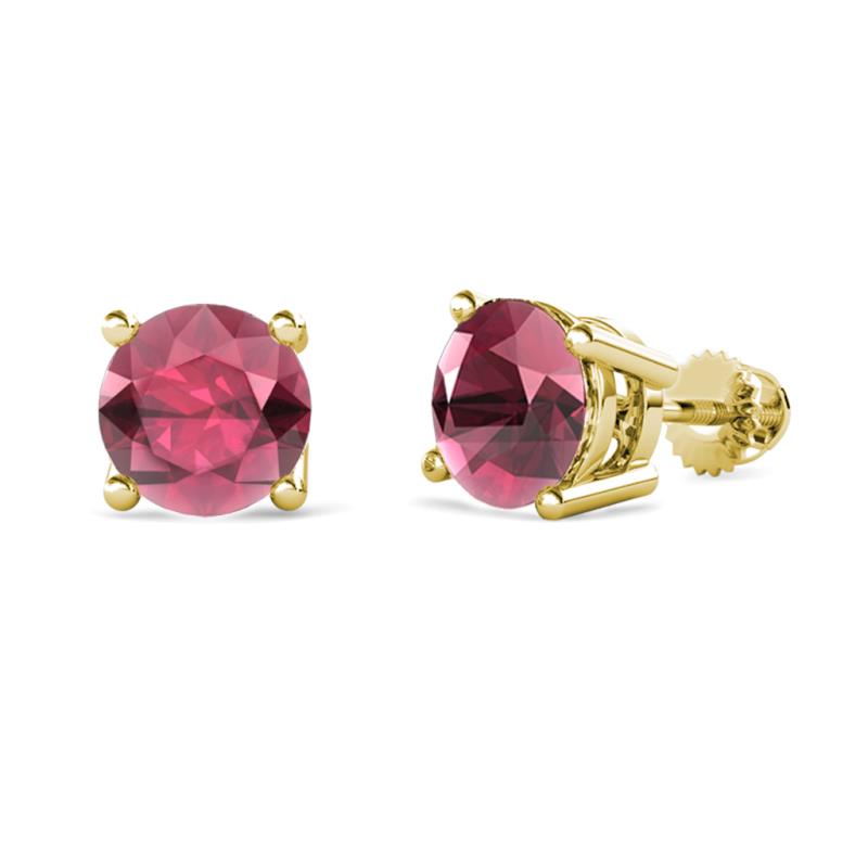 Alina Rhodolite Garnet (6.50 mm) Solitaire Stud Earrings 