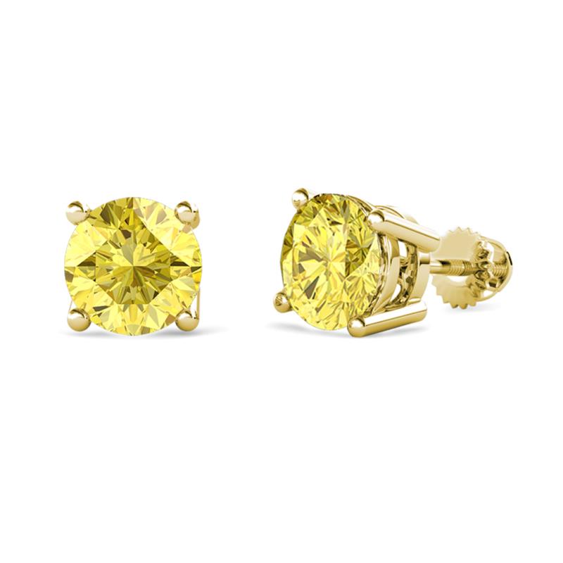 Alina Yellow Sapphire (6 mm) Solitaire Stud Earrings 