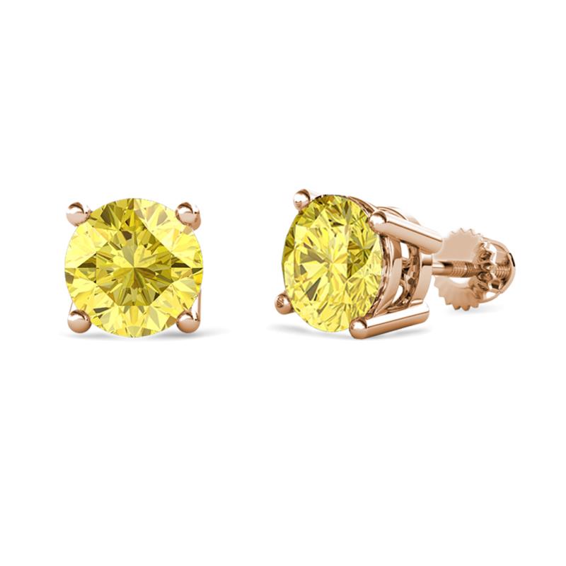 Alina Yellow Sapphire (6 mm) Solitaire Stud Earrings 