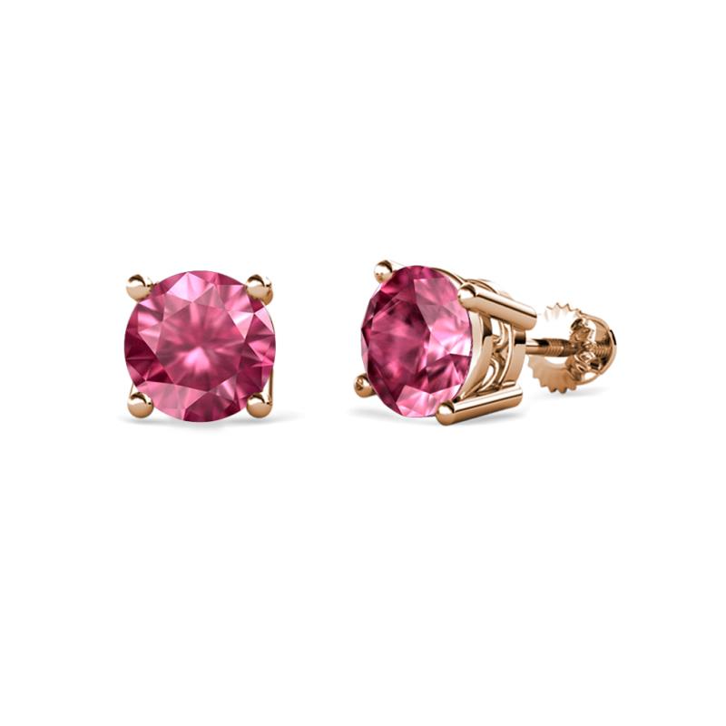 Alina Pink Tourmaline (5mm) Solitaire Stud Earrings 