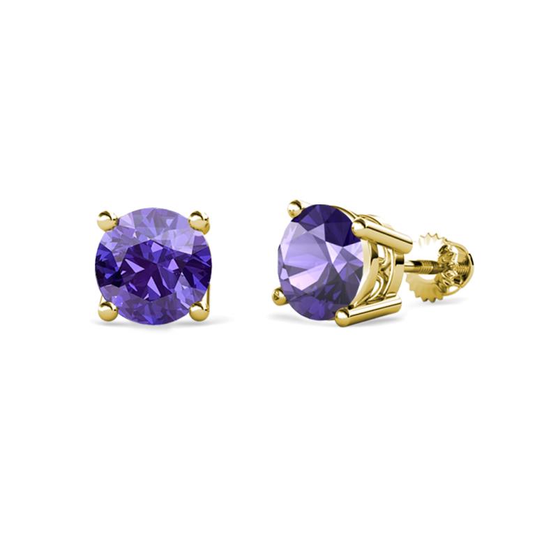 Alina Iolite (5mm) Solitaire Stud Earrings 