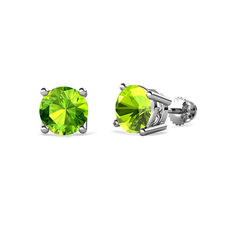 Alina Peridot (5mm) Solitaire Stud Earrings 