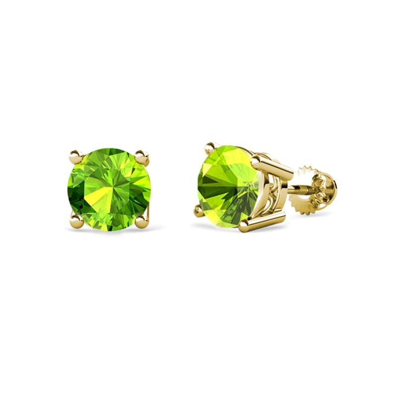 Alina Peridot (5mm) Solitaire Stud Earrings 