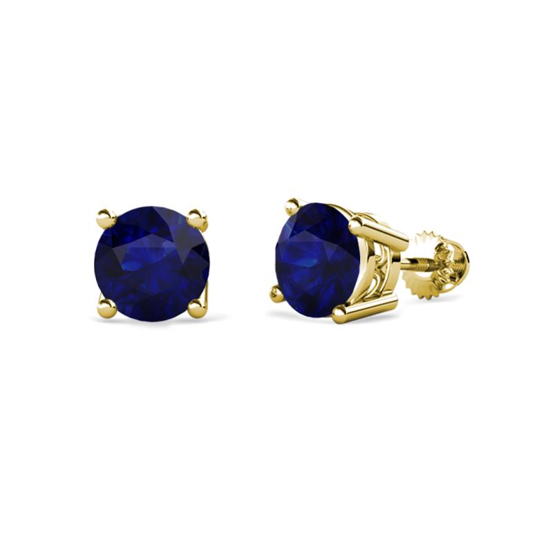 Alina Blue Sapphire (5mm) Solitaire Stud Earrings 
