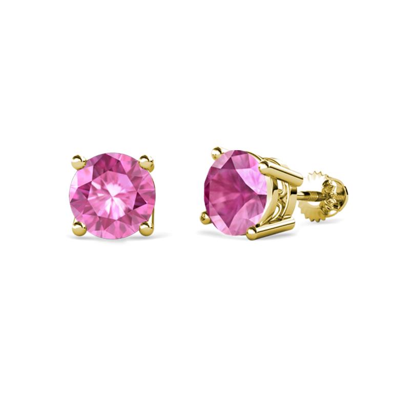 Alina Pink Sapphire (5mm) Solitaire Stud Earrings 