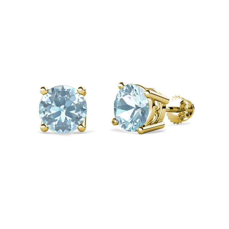 Alina Aquamarine (5mm) Solitaire Stud Earrings 