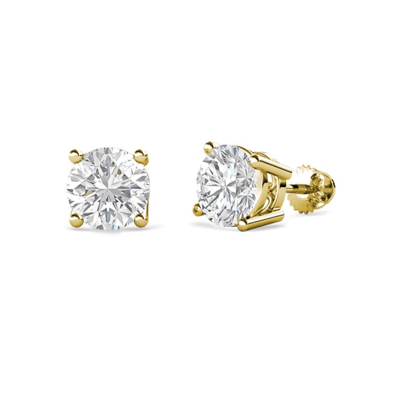 Alina White Sapphire (5mm) Solitaire Stud Earrings 