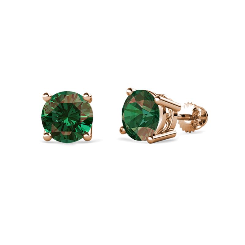 Alina Lab Created Alexandrite (5mm) Solitaire Stud Earrings 