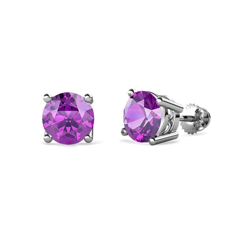Alina Amethyst (5.5mm) Solitaire Stud Earrings 
