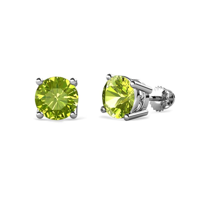 Alina Peridot (5.5mm) Solitaire Stud Earrings 
