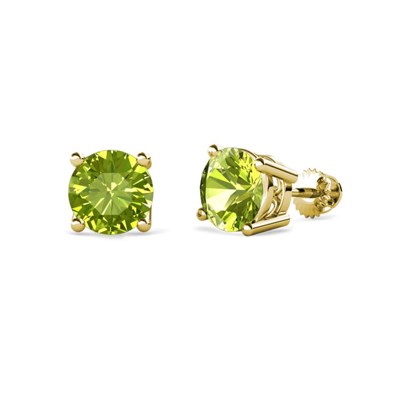 Alina Peridot (5.5mm) Solitaire Stud Earrings 