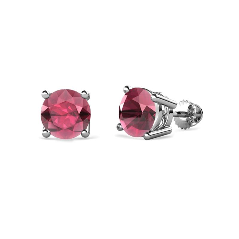 Alina Rhodolite Garnet (5.5mm) Solitaire Stud Earrings 
