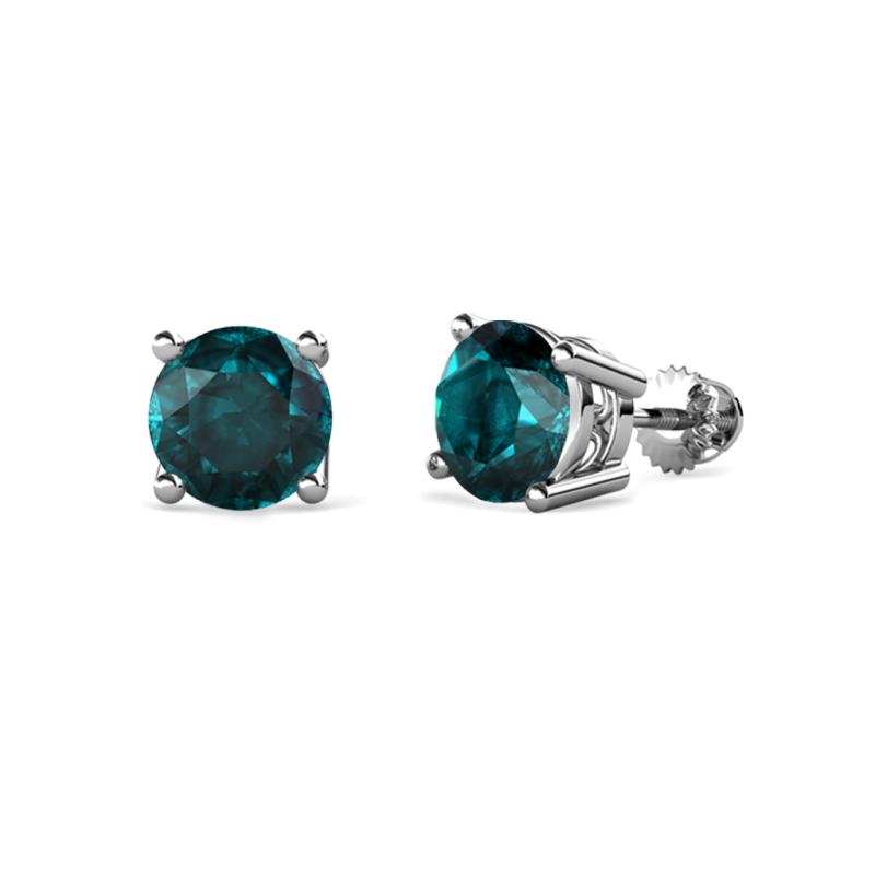 Alina London Blue Topaz (5.5mm) Solitaire Stud Earrings 