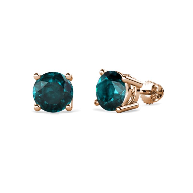 Alina London Blue Topaz (5.5mm) Solitaire Stud Earrings 