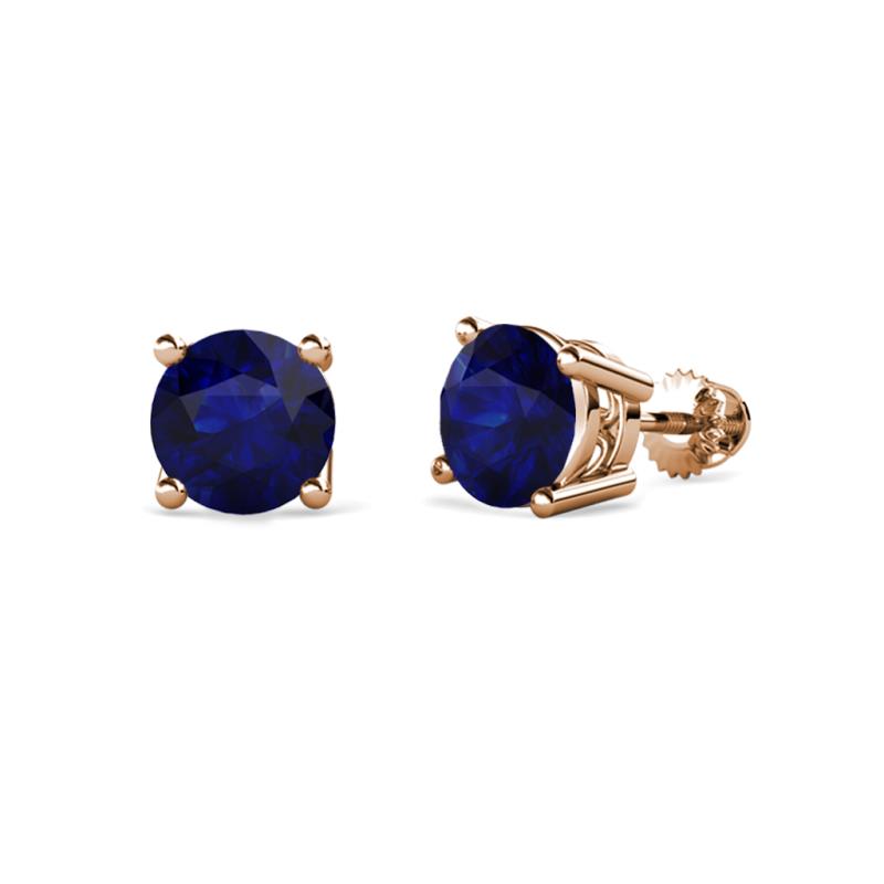 Alina Blue Sapphire (5.5mm) Solitaire Stud Earrings 