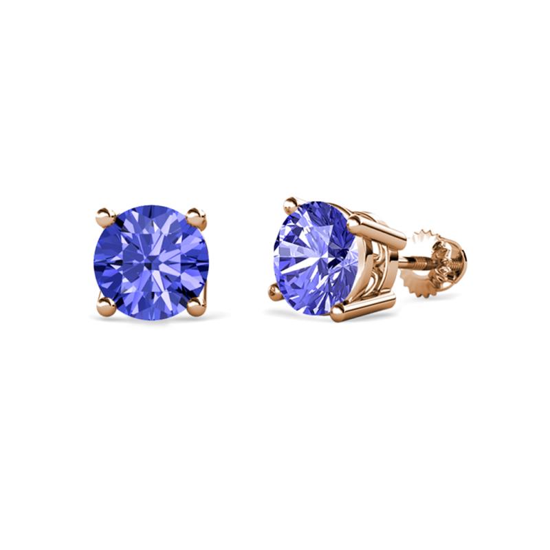 Alina Tanzanite (5.5mm) Solitaire Stud Earrings 
