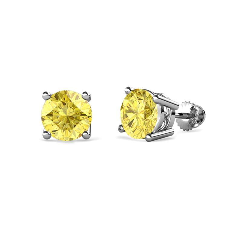 Alina Yellow Sapphire (5.5mm) Solitaire Stud Earrings 