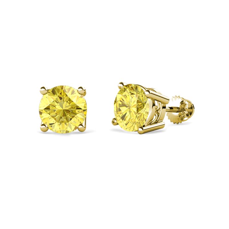 Alina Yellow Sapphire (5.5mm) Solitaire Stud Earrings 