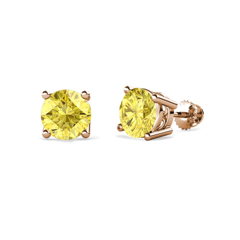 Alina Yellow Sapphire (5.5mm) Solitaire Stud Earrings 