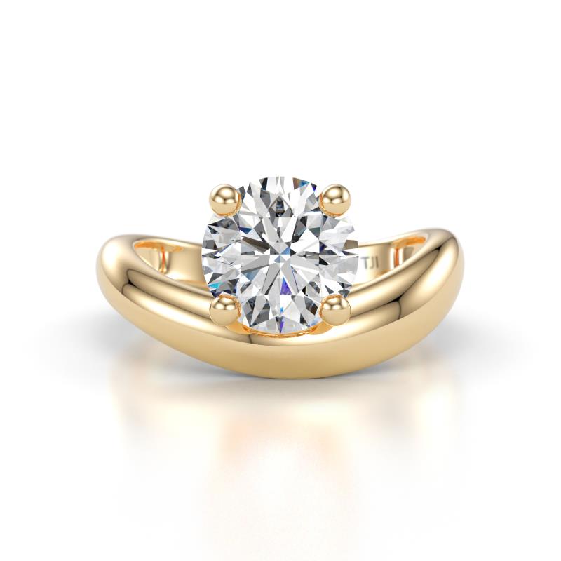 Anahi 2.00 ct IGI Certified Lab Grown Diamond Women Curve Solitaire Ring 