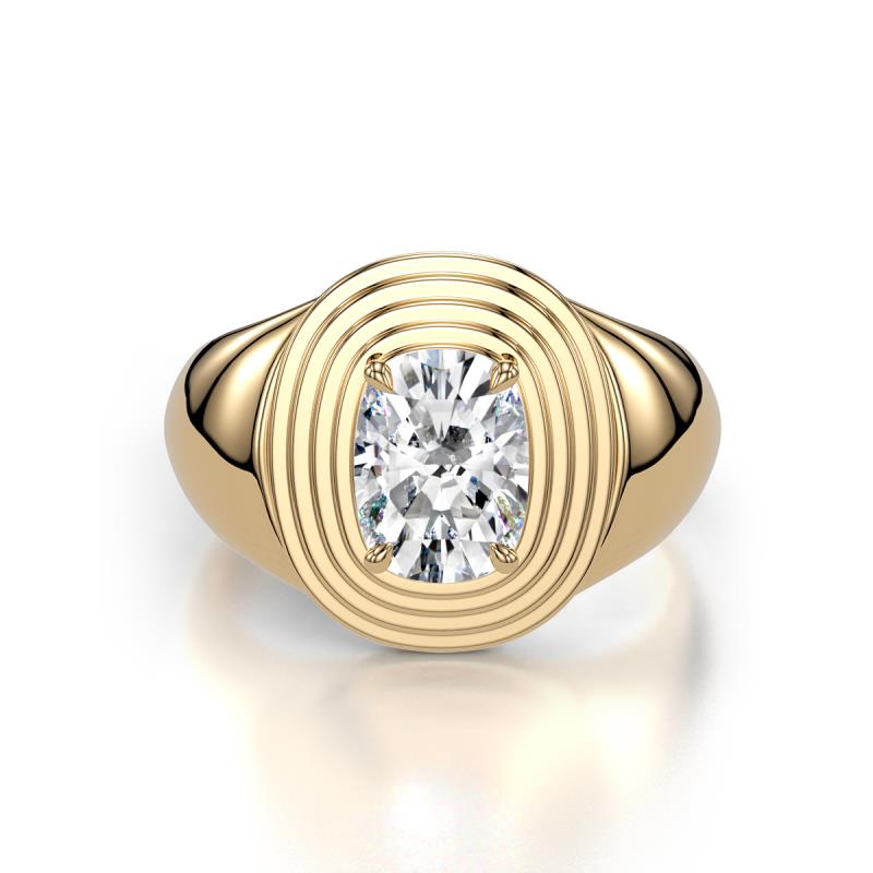 Veyra 2.00 ct IGI Certified Antique Cushion Lab Grown Diamond Women Fluted Dome Solitaire Engagement Ring 