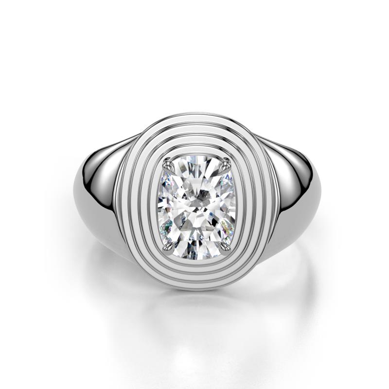 Veyra 2.00 ct IGI Certified Antique Cushion Lab Grown Diamond Women Fluted Dome Solitaire Engagement Ring 