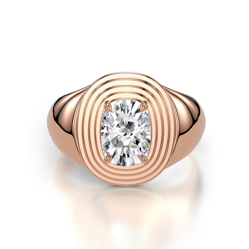 Veyra 2.00 ct IGI Certified Antique Cushion Lab Grown Diamond Women Fluted Dome Solitaire Engagement Ring 