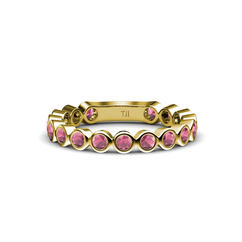 Ashlyn 2.30 mm Rhodolite Garnet 3/4 Eternity Band 